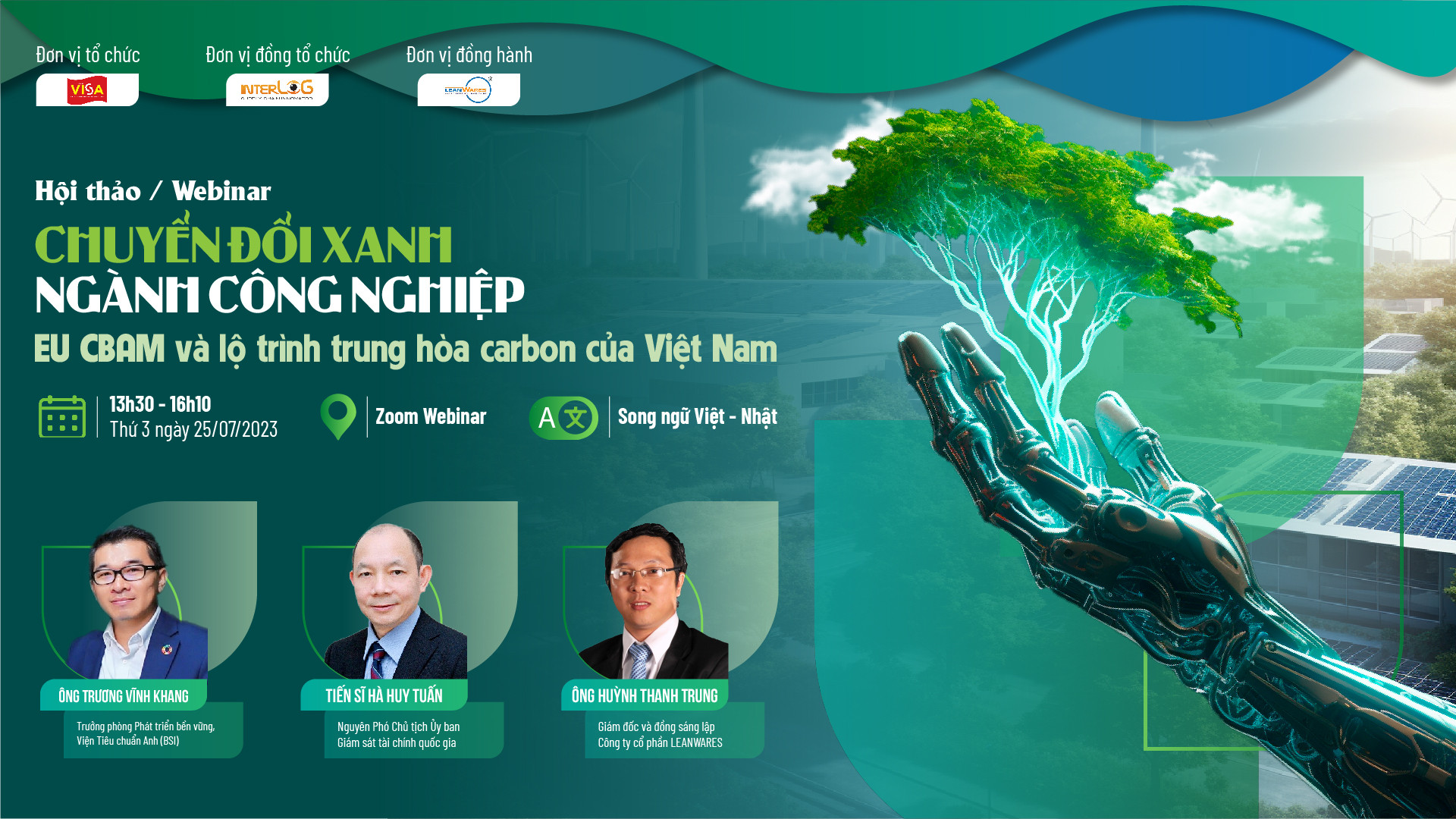 Hội thảo "Chuyển đổi xanh ngành công nghiệp – EU CBAM và lộ trình trung hòa carbon của Việt Nam"