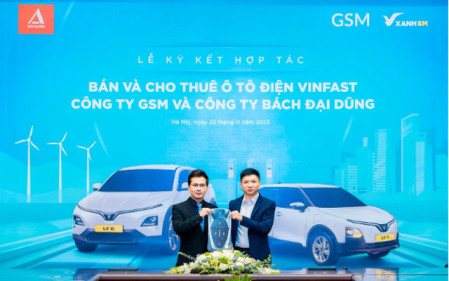  Bach Dai Dung Taxi purchases and leases 300 VinFast electric cars from GSM