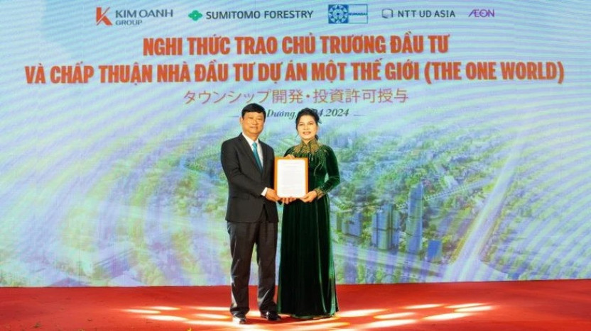  Kim Oanh Group signs investment partnership for "The One World" township project with Japanese partners