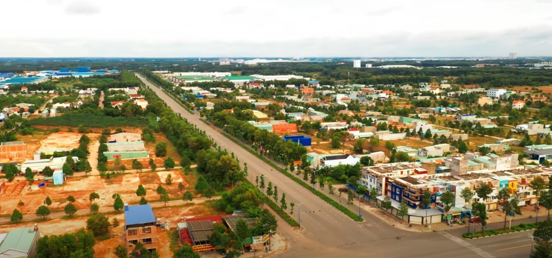 Hệ thống giao nội khu của KCN Mỹ Phước 2 Bến Cát Bình Dương 